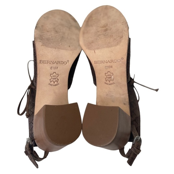 Bernardo Women’s Made in Brazil Brown Heeled Sandals - Picture 6 of 9